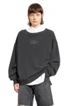 Maison Margiela Men's Charcoal Cotton Sweatshirt In Black