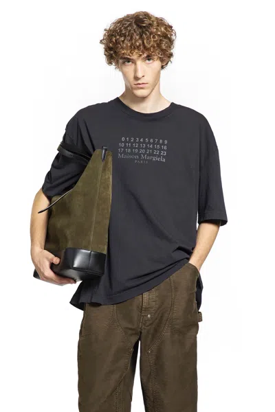 Maison Margiela Man Black T-shirts & Tank Tops