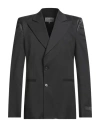 Maison Margiela Man Blazer Black Size 40 Polyester, Viscose, Elastane In Black
