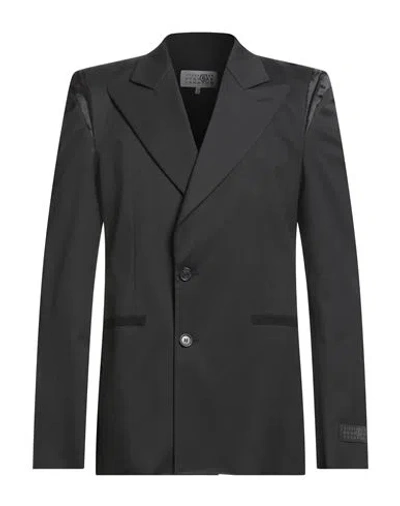 Maison Margiela Man Blazer Black Size 40 Polyester, Viscose, Elastane