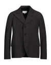 Maison Margiela Man Blazer Dark Brown Size 40 Wool In Brown