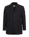 Maison Margiela Man Blazer Midnight Blue Size 44 Virgin Wool In Black