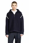 Maison Margiela Navy Elbow Patch Sweater In Blue