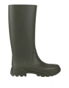 Maison Margiela Man Boot Military Green Size 9 Rubber In Green