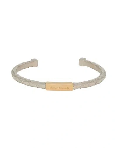 Maison Margiela Man Bracelet Silver Size Iv Brass