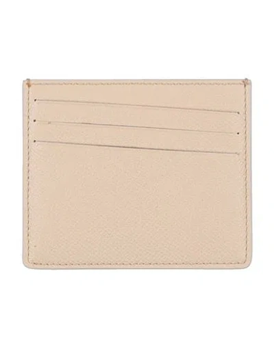 Maison Margiela Man Cardholder Beige Size - Leather