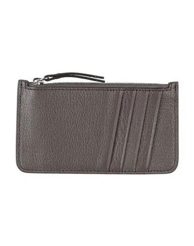 Maison Margiela Man Cardholder Dark Brown Size - Goat Skin