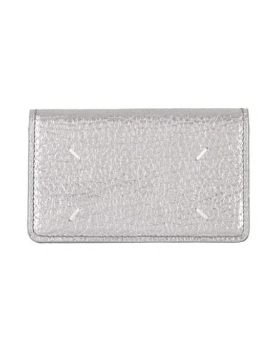 Maison Margiela Man Cardholder Silver Size - Cow Leather