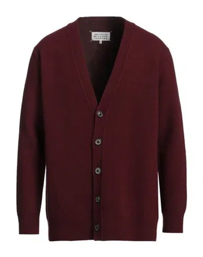 MAISON MARGIELA MAISON MARGIELA MAN CARDIGAN BURGUNDY SIZE L WOOL