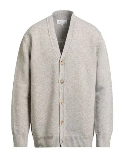 Maison Margiela Man Cardigan Grey Size M Wool In Neutral