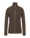 Maison Margiela Man Cardigan Khaki Size M Cotton, Wool, Cow Leather In Beige