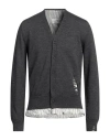 Maison Margiela Man Cardigan Lead Size Xl Wool, Acetate, Viscose In Grey