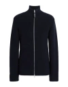 Maison Margiela Men Wool Blend Zipped Cardigan In Navy Blue
