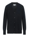 Maison Margiela Man Cardigan Midnight Blue Size L Virgin Wool In Blue
