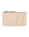 Maison Margiela Man Coin Purse Beige Size - Bovine Leather, Brass, Zinc