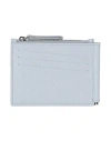 Maison Margiela Man Coin Purse Sky Blue Size - Bovine Leather