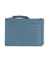 Maison Margiela Man Coin Purse Slate Blue Size - Bovine Leather