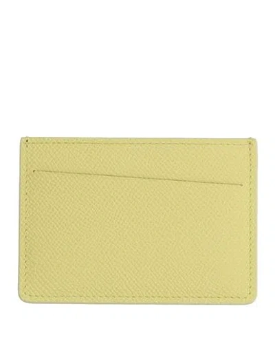Maison Margiela Man Document Holder Light Yellow Size - Soft Leather In Yellow