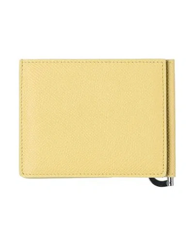 Maison Margiela Man Document Holder Mustard Size - Bovine Leather In Yellow