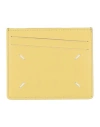 Maison Margiela Man Document Holder Mustard Size - Soft Leather In Yellow