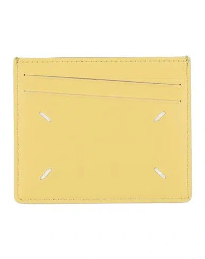Maison Margiela Man Document Holder Mustard Size - Soft Leather In Yellow