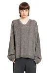 Maison Margiela V-neck Skintwear In Grey Linen And Cotton In Grey
