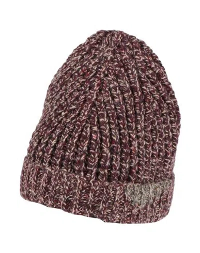 Maison Margiela Man Hat Burgundy Size L Wool, Alpaca Wool In Red