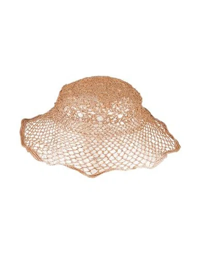 Maison Margiela Man Hat Camel Size S Viscose In Beige