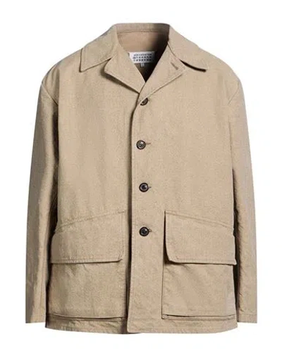 Maison Margiela Man Jacket Khaki Size 40 Cotton In Neutral