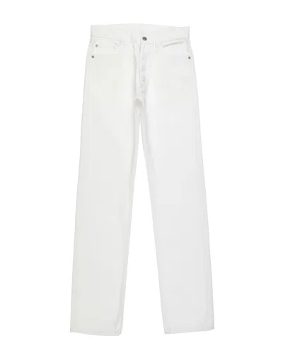 Maison Margiela Man Denim Pants White Size 30 Cotton