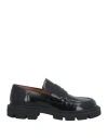 Maison Margiela Leather Penny Loafers In Black