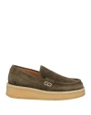 Maison Margiela Man Loafers Military Green Size 7 Leather