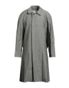 Maison Margiela Man Overcoat & Trench Coat Black Size 36 Cotton In Gray