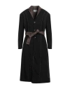 Maison Margiela Man Overcoat & Trench Coat Black Size 36 Viscose, Linen