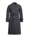Maison Margiela Man Overcoat & Trench Coat Charcoal Size 36 Cotton, Polyamide In Gray