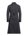 Maison Margiela Man Overcoat & Trench Coat Navy Size 34 Cotton, Polyamide In Navy Blue