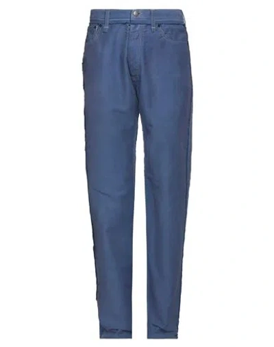 Maison Margiela Man Pants Blue Size 34 Cotton