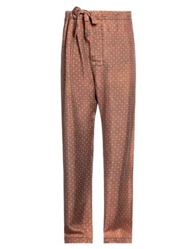 Maison Margiela Man Pants Brown Size 30 Silk