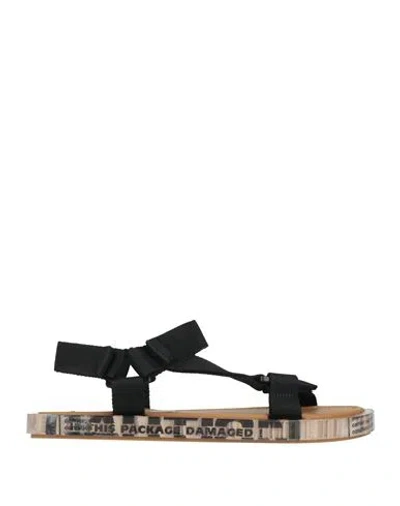 Maison Margiela Man Sandals Black Size 9 Textile Fibers