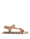 Maison Margiela Man Sandals Brown Size 9 Textile Fibers