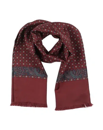 Maison Margiela Man Scarf Burgundy Size - Silk In Red