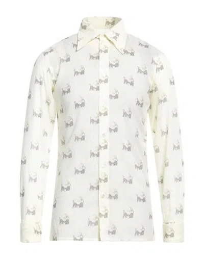 Maison Margiela Man Shirt Light Yellow Size 16 Cotton