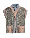 Maison Margiela Man Shirt Military Green Size 38 Linen, Polyester, Silk, Wool In Green