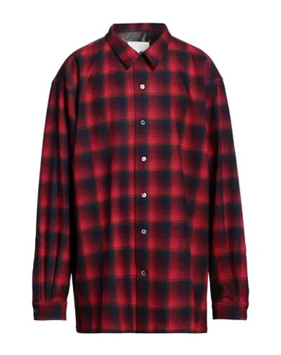 Maison Margiela Man Shirt Red Size 38 Wool