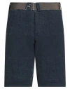 Maison Margiela Man Shorts & Bermuda Shorts Midnight Blue Size 32 Linen In Blue