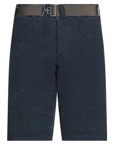 Maison Margiela Man Shorts & Bermuda Shorts Midnight Blue Size 32 Linen