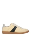 Maison Margiela Beige Fabric Chunky Sneakers In Animal Print