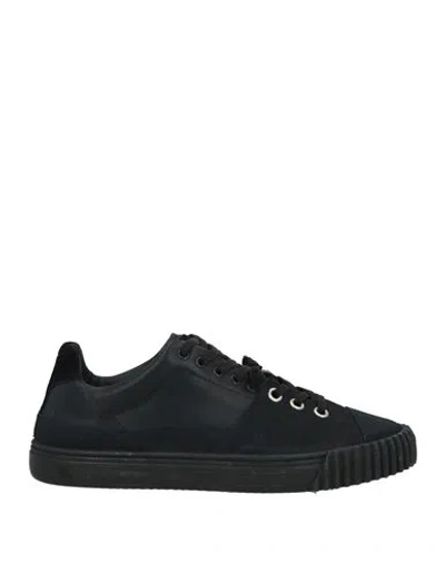 MAISON MARGIELA MAISON MARGIELA MAN SNEAKERS BLACK SIZE 7 LEATHER, RUBBER