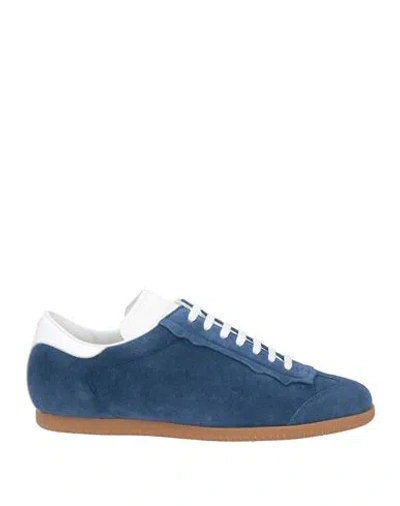 Maison Margiela Man Sneakers Blue Size 9 Leather