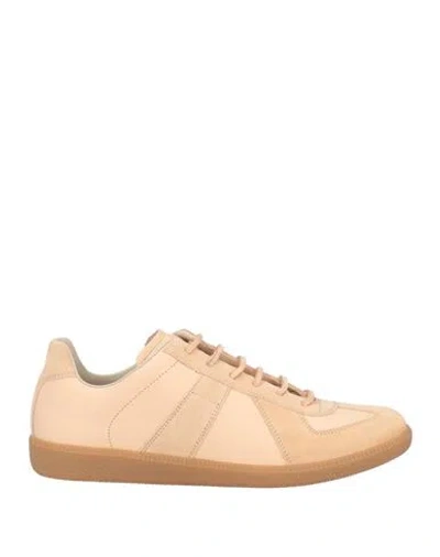 Maison Margiela Man Sneakers Blush Size 9 Leather In Pink